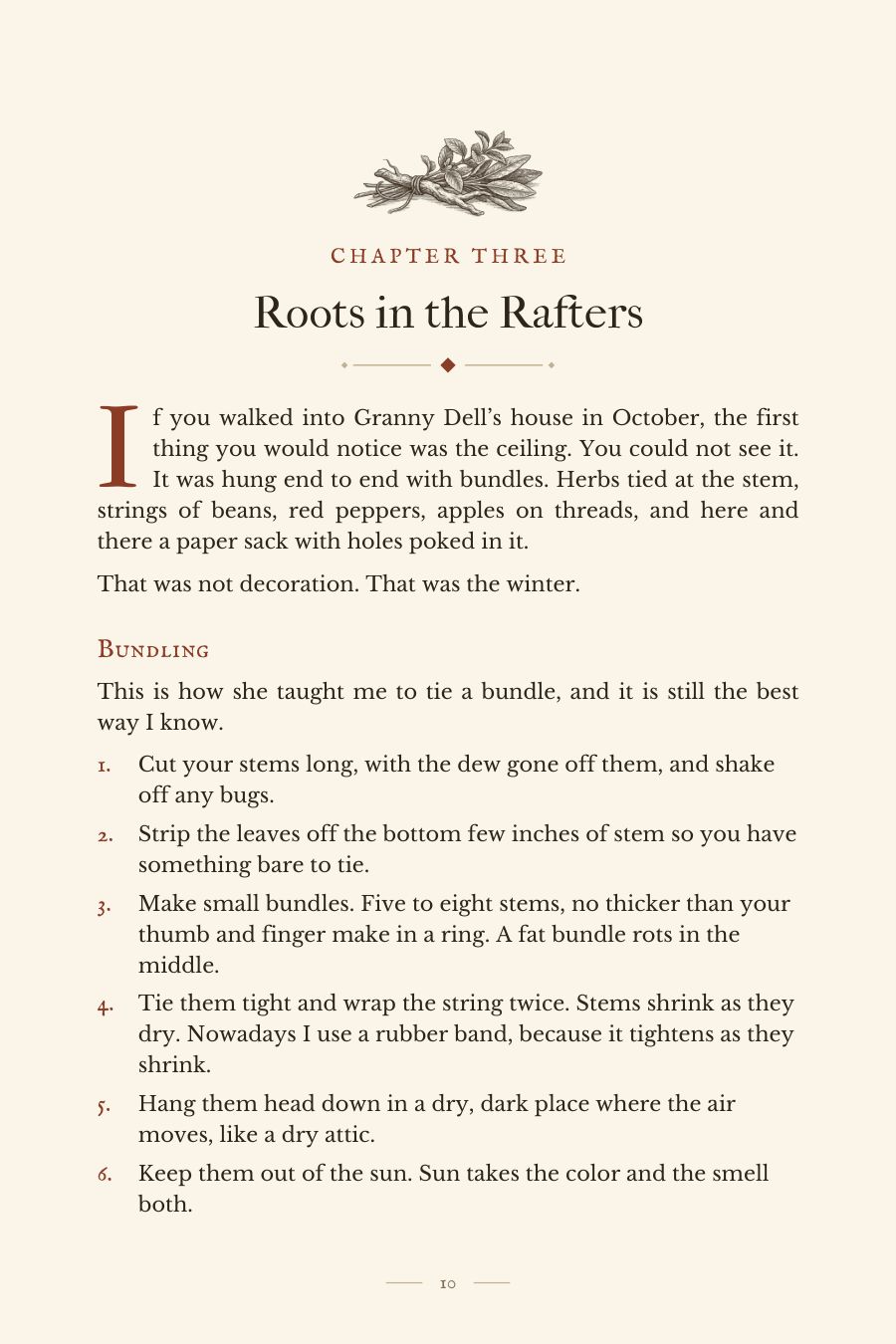 Sample page from Book One, Roots in the Rafters